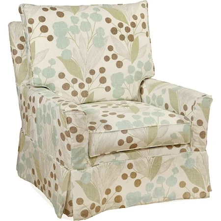 Upholstered Chair with Flared Arms